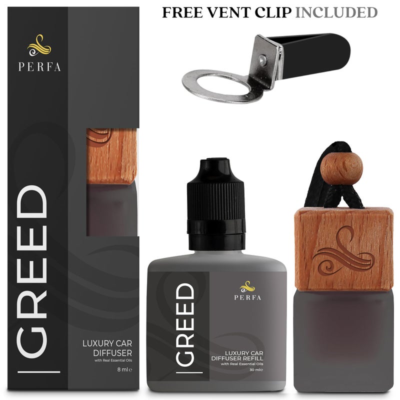 Perfa Creed Gift Set with Refill Bottle | Perfume Inspired Car Fragrances | Strong Car Freshener with Odour Eliminator Technology | Creed Automotive Freshener by Perfa - Image 3
